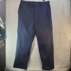 Lauren Ralph Lauren Pants Mens 34x30 Navy Total Comfort Dress‎ Slacks Flat Front